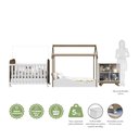 Ver imagem 6 de Quarto Infantil com Minicama Montessoriana Berço Americano e Estante Retrô Peroba Branco/carvalho