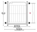Ver imagem 2 de Portão de Proteção Altura 69 Cm com Prolongador 10 Cm Branco