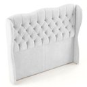 Ver imagem 6 de Cabeceira Cama Box Casal Padrão Alora 140cm Estofada Capitonê Moderna Bouclê Branco - Desk Design