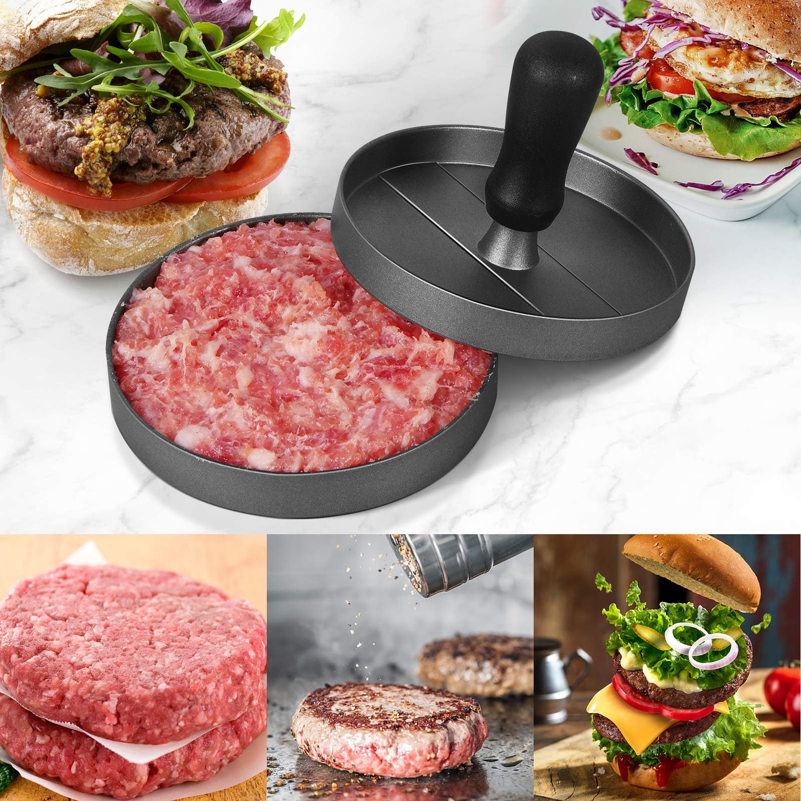 Amzchef Moedor de Carne Compatível com Kitchenaid Stand Mixer (prata) - 6