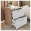 Ver imagem 6 de Mesa Cabeceira Quarto 2 Gavetas Sleep Marrom Branco Caemmun