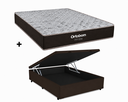 Ver imagem 1 de Cama Bau Casal Marrom Colchão Fit D33 Espuma 138x188 - Ortobom