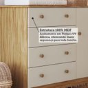 Ver mais imagens de Quarto de Bebê Cômoda 4 Gavetas e Berço Minicama 4 em 1 Levy 100% MDF Yescasa