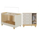 Ver imagem 4 de Quarto de Bebê Cômoda 4 Gavetas e Berço Minicama 4 em 1 Levy 100% MDF Yescasa