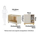 Ver imagem 3 de Quarto de Bebê Cômoda 4 Gavetas e Berço Minicama 4 em 1 Levy 100% MDF Yescasa