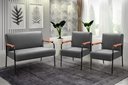 Ver imagem 2 de Conjunto Jade 2+1+1 Lugares Cor:Suede Grafite 220