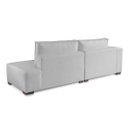 Ver imagem 3 de Sofá 4 Lugares Modulado Chaise Almofada Solta Molas Isa Be Linho Cinza Claro 2,3m