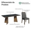 Ver imagem 4 de Conjunto Sala de Jantar Tampo de Vidro 6 Cadeiras Rustic/preto/silver Siena Madesa