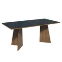 Ver imagem 6 de Conjunto Sala de Jantar Tampo de Vidro 6 Cadeiras Rustic/preto/silver Siena Madesa