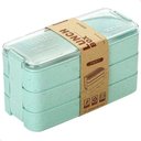 Ver imagem 1 de Marmita Fitness Lunch Box 900ml 3 Divisórias Pote Mantimento Bento 3 em 1 Lorben