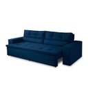 Ver imagem 4 de Sofá Retrátil e Reclinável 3 Lugares com Molas 1,80m Vanessa Suede Azul Rover & Beato