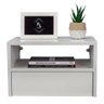 Kit 2 Mesas de Cabeceira Criado Branco 40cm Estilo Suspensa com Gaveta Inferior e Nicho para Quarto - 3