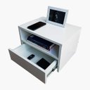 Ver imagem 4 de Kit 2 Mesas de Cabeceira Criado Branco 40cm Estilo Suspensa com Gaveta Inferior e Nicho para Quarto