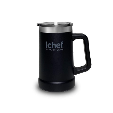 Caneca Térmica para Chopp com Tampa Smart Cup Ichef 710 ml | Preto