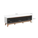 Ver imagem 5 de Rack Kappesberg 3 Portas Branco/preto Fosco 180cm