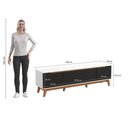Ver imagem 6 de Rack Kappesberg 3 Portas Branco/preto Fosco 180cm