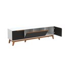 Ver imagem 3 de Rack Kappesberg 3 Portas Branco/preto Fosco 180cm