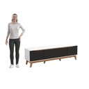 Ver imagem 7 de Rack Kappesberg 3 Portas Branco/preto Fosco 180cm