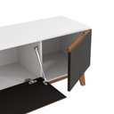 Ver mais imagens de Rack Kappesberg 3 Portas Branco/preto Fosco 180cm