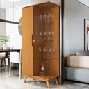 Ver imagem 3 de Conjunto Cristaleira e Aparador Buffet Tucumã com 3 Portas Nature