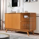 Ver imagem 2 de Conjunto Cristaleira e Aparador Buffet Tucumã com 3 Portas Nature