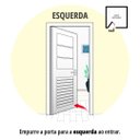 Ver imagem 2 de Porta de Aluminio Lambril Frisos Visor Lateral com Puxador Linha Premium:2,10 X 0,90/esquerda/branco