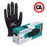 Luva Nitrílica Descartável Sensi Black Caixa com 100un Volk Proteção Química Preto - 2