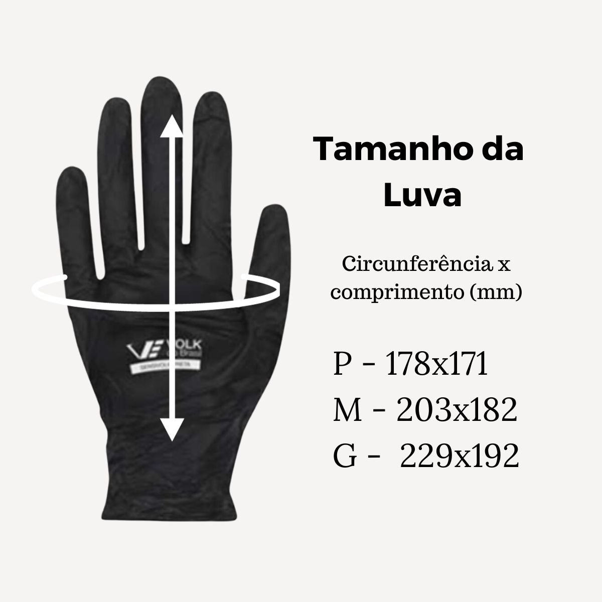 Luva Nitrílica Descartável Sensi Black Caixa com 100un Volk Proteção Química Preto - 3