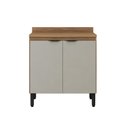 Ver imagem 1 de Balcão de Cozinha 02 Portas 80cm C/ Tampo Firenze Amêndola Nude Prime Tx Demóbile