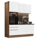 Ver imagem 3 de Armário de Cozinha Compacta 180cm Rustic/Branco Veludo Lux Madesa 01