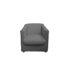 Ver imagem 2 de Kit 2 Poltronas Decorativa Biane Suede Cinza Pés Cromado Mz Decor