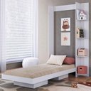 Ver imagem 2 de Cama de Solteiro Articulada com Estante para Colchão 188x78cm Multimóveis Cr40140 Branco