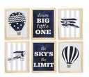 Ver imagem 1 de Kit Quadro Balão Aviação Decorativo Quarto Criança Enxoval Bebê Menino