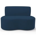 Ver imagem 3 de Sofá 2 Lugares Orgânico para Sala de Estar Living Larissa L02 Suede Azul Marinho - Lyam Decor