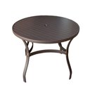 Ver imagem 1 de Mesa Redonda em Alumínio com Tampo Ripado 80cm Área Externa Preto