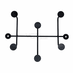 Cabideiro Oito Pontos Ferro Estilo Industrial Decorativo - 3