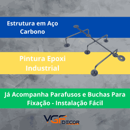 Cabideiro Oito Pontos Ferro Estilo Industrial Decorativo - 2