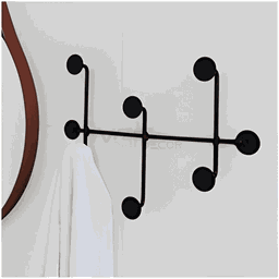 Cabideiro Oito Pontos Ferro Estilo Industrial Decorativo - 1