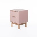 Ver imagem 3 de Mesa de Cabeceira Kaki 2 Gavetas 58 Cm X 43 Cm X 40 Cm Rosa Sakura