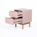 Ver imagem 6 de Mesa de Cabeceira Kaki 2 Gavetas 58 Cm X 43 Cm X 40 Cm Rosa Sakura