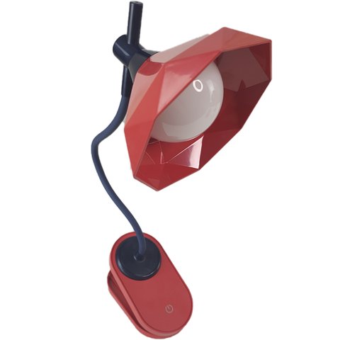 Luminária de Mesa com Garra Diamante Touch Articulavel Presilha LED 3 Cores Abajur Flexivel