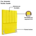 Ver imagem 4 de Cabeceira Solteiro 100 Cm com Frame Dalia Suede Amarelo Artte