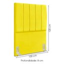Ver imagem 3 de Cabeceira Solteiro 100 Cm com Frame Dalia Suede Amarelo Artte