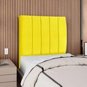 Ver imagem 2 de Cabeceira Solteiro 100 Cm com Frame Dalia Suede Amarelo Artte