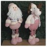 Dupla Natalina Boneco Papai Noel E Rena Rosa Perna Ajustável 90cm - 4