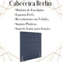 Ver imagem 3 de Cabeceira Solteiro 88 cm Berlin Veludo Azul Soon
