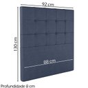 Ver imagem 4 de Cabeceira Solteiro 88 cm Berlin Veludo Azul Soon