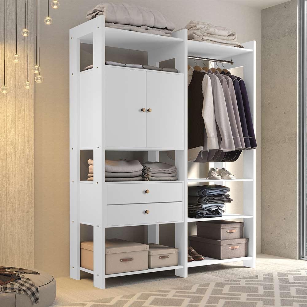 Guarda Roupa Closet Modulado Toronto Branco