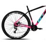 Bicicleta Mtb Aro 29 Gti Roma 21 Marchas e Freios a Disco Cor:rosa Degradê+preto;tamanho:15 - 3