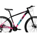 Ver imagem 2 de Bicicleta Mtb Aro 29 Gti Roma 21 Marchas e Freios a Disco Cor:rosa Degradê+preto;tamanho:15